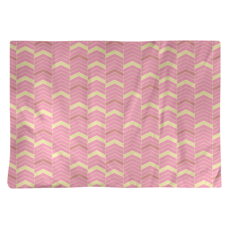 Récapitulatif à chevrons 18" lineed Stephenie, Jaune / Rouge / Rose, Polyester