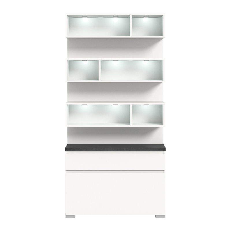 Shoe Cabinet Set, Black/White