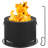 Tulsha Iron Outdoor Fire Pit with Lid-286366399