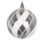 Vickerman 4" Clear Ball White/Silver Glitter Ornament. 3 pieces per bag.