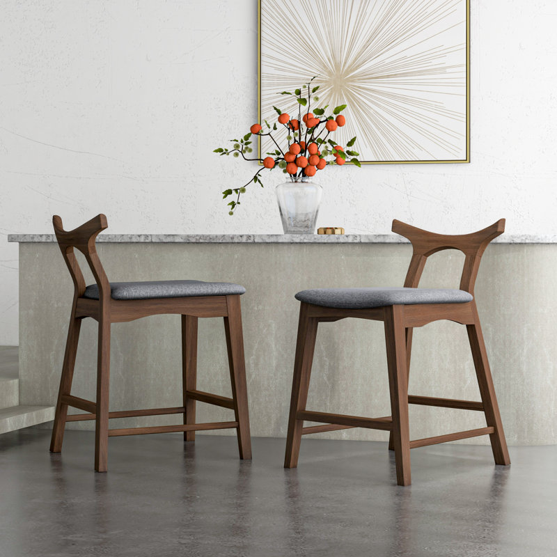 Tabouret de comptoir rembourré Anastasi