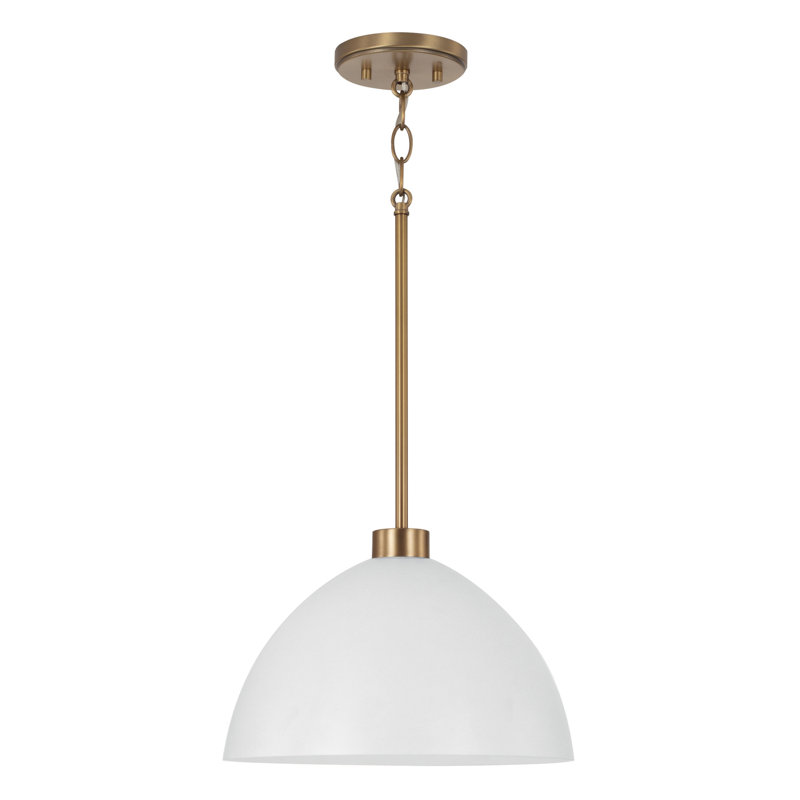 Ross 1 - Light Dome Pendant, White