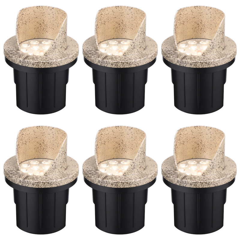 LED Landscape In Ground Outdoor, Low Voltage Ultra Bright, IP67 Waterproof, 3000K, Pebble Grey