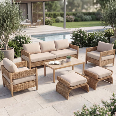 7 Pieces Outdoor Patio Conversation Set
