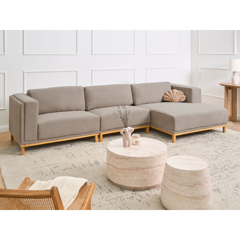 5 Seater Corner Sofa , Taupe Fabric