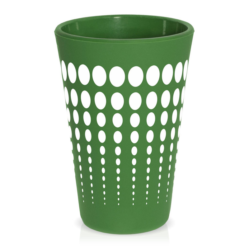 Verre à boisson plastique/acrylique 16 oz. Cayden, Vert foncé/blanc