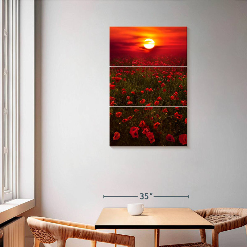 Coucher de soleil chaud Harnek, H 57 po x l 36 po