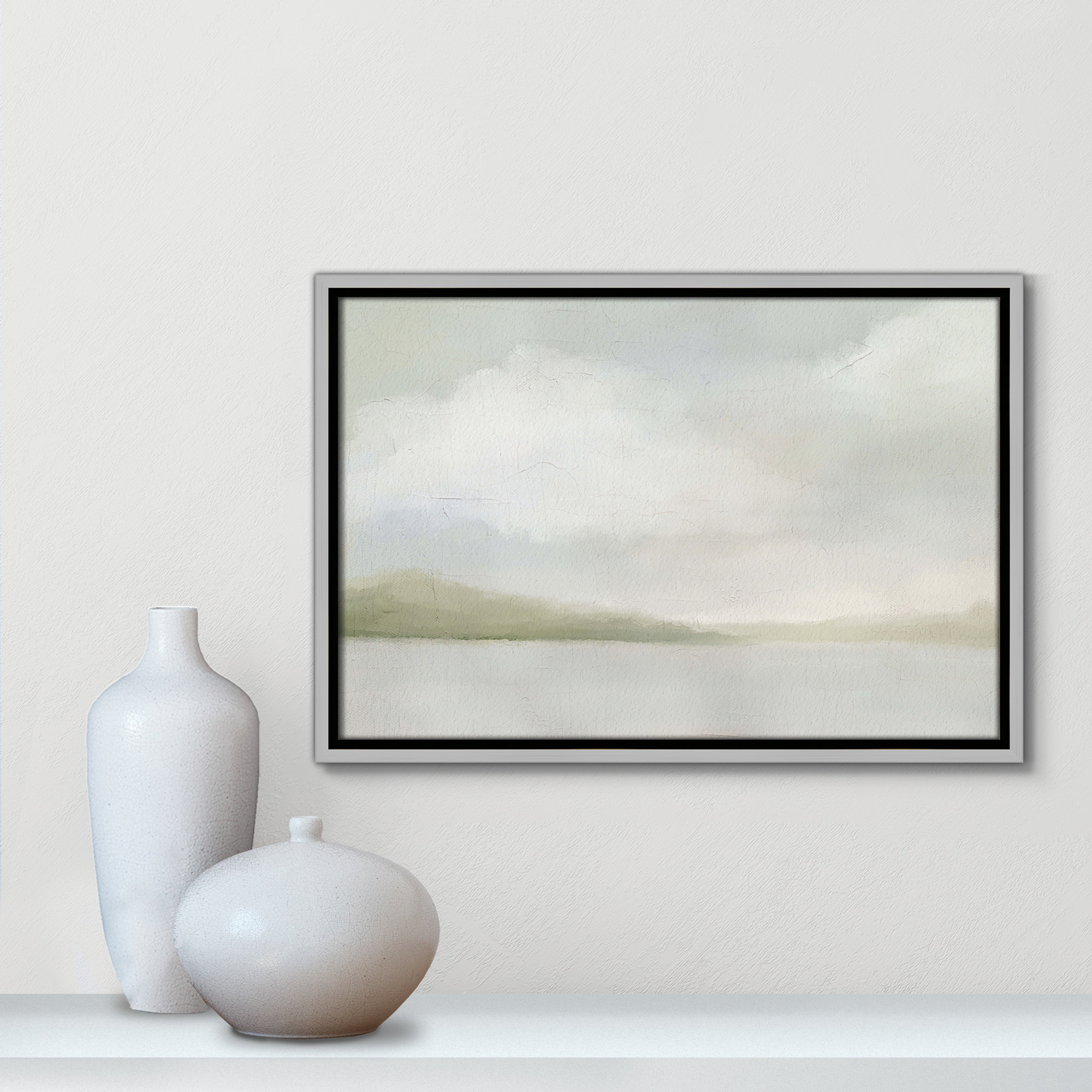 A Tranquil Morning, Silver, 13.5" H x 19.5" W