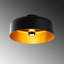 Lustre moderne en métal noir 13,8 x 13,8 x 7,1 pouces | Conception élégante avec capuchon de 13,8 po x 4,3 po et plaque de base de 4 po x 0,8 po | Convient à l'ampoule E27 (40 W maximum), idéale pour la salle à manger et les espaces de vie, indice de protection IP20-1760952357