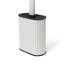 Porte-brosse de toilette en métal avec base lestée et poils en silicone 16 po Moorefield-110590278