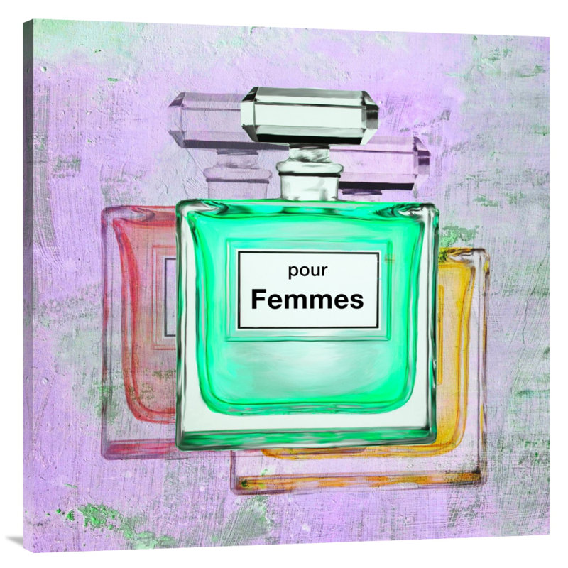 «Pour femmes II» par Michelle Clair - impression sur toile tendue, H 24 po x l 24 po x P 1,5 po, Sans cadre / toile