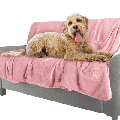 PETMAKER Water-Resistant Dog Blanket - 60x80-Inch Reversible Sherpa Blanket for Bed, Couch, Crate, or Car - Protection from Stains, Spills, Accidents, and Pet Fur - Machine Washable