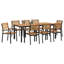 8 - Person Acacia Patio Dining Set with Rectangular Table