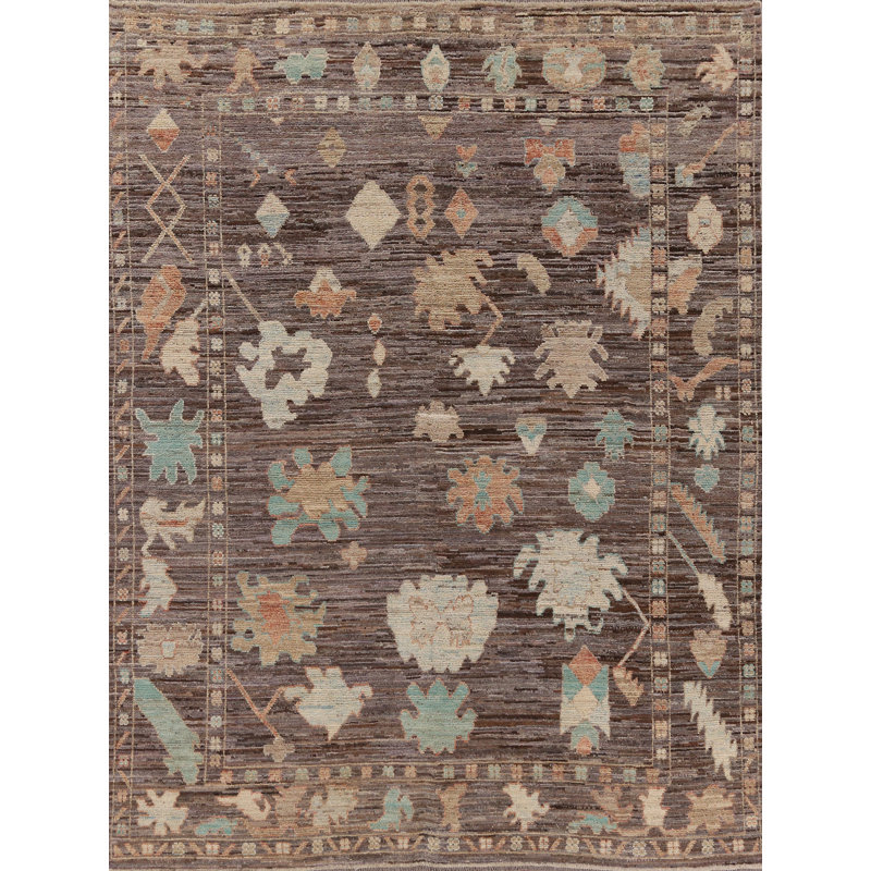 Tapis turc en laine fait à la main Oushak 9 x 11