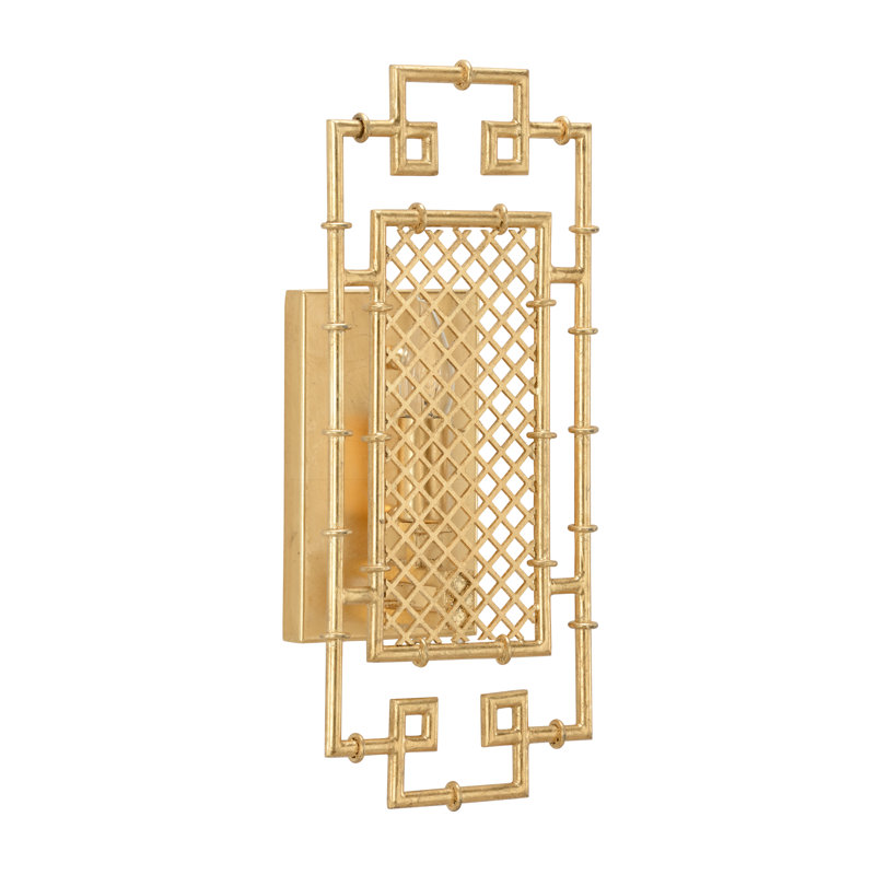 Benton 16" Gold Direct Wired Electric Sconce
