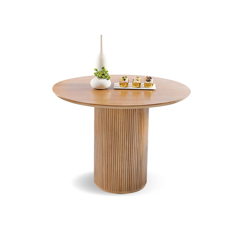 Table de salle à manger Burlywood, Burlywood, H 29,53 po x L 31,5 po x l 31,5 po, Bois