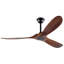 Ventilateur de plafond 60 po en bois massif, extérieur, 3 pales, sans lumière, noyer, pour porche de chambre à coucher pour patio, télécommande, résistant à l'eau