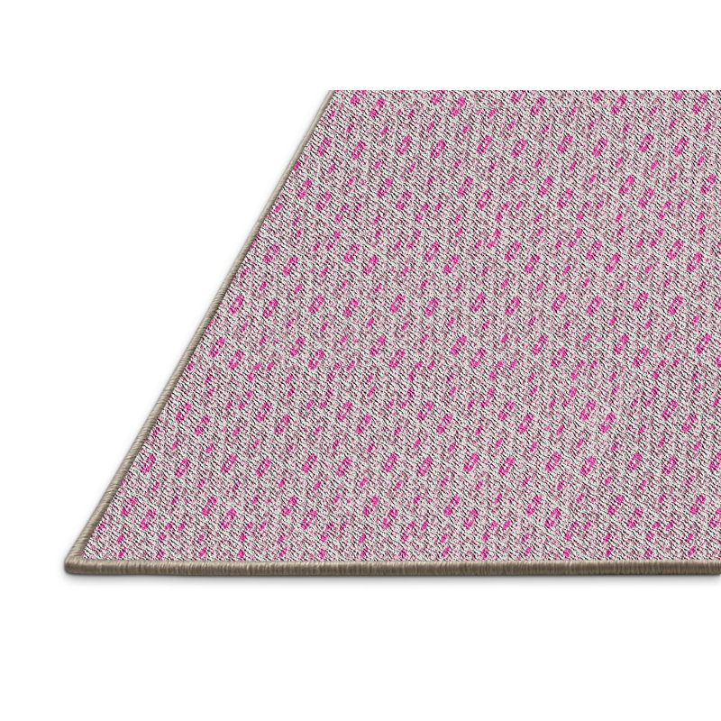 Tapis rose tissé à la machine, Rectangle 2 pi x 4 pi