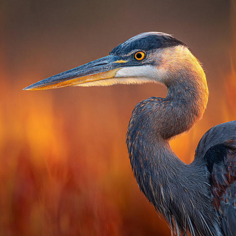 Toile tendue Ember Light Heron