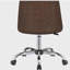Chaise de bureau réglable brune et chromée
