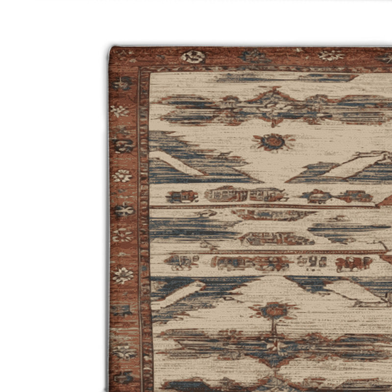 Tapis turc intérieur et extérieur brun, Rectangulaire 2 pi x 3 pi