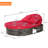 Outdoor Patio Daybed with Adjustable Backrests, Foldable Cup Trays, Ergonomic Wave Design, and Premium Cushions for Backyard or Poolside Relaxation.-129594951