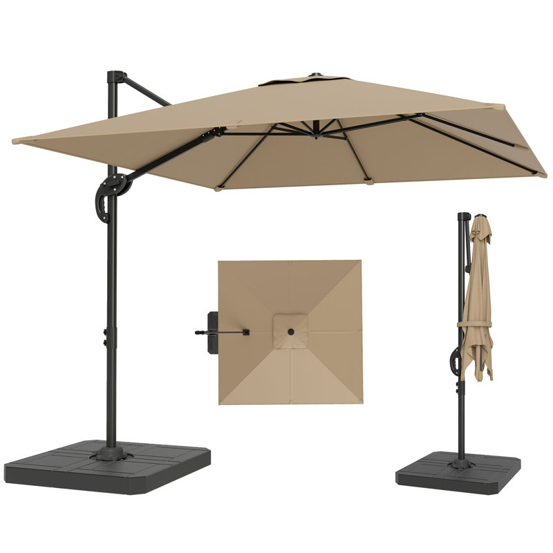244cm Cantilever Parasol, Khaki