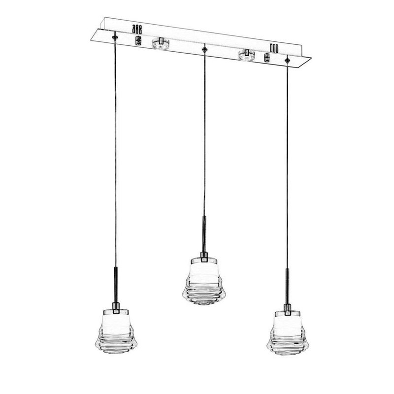 Lustre unique à 3 lumières