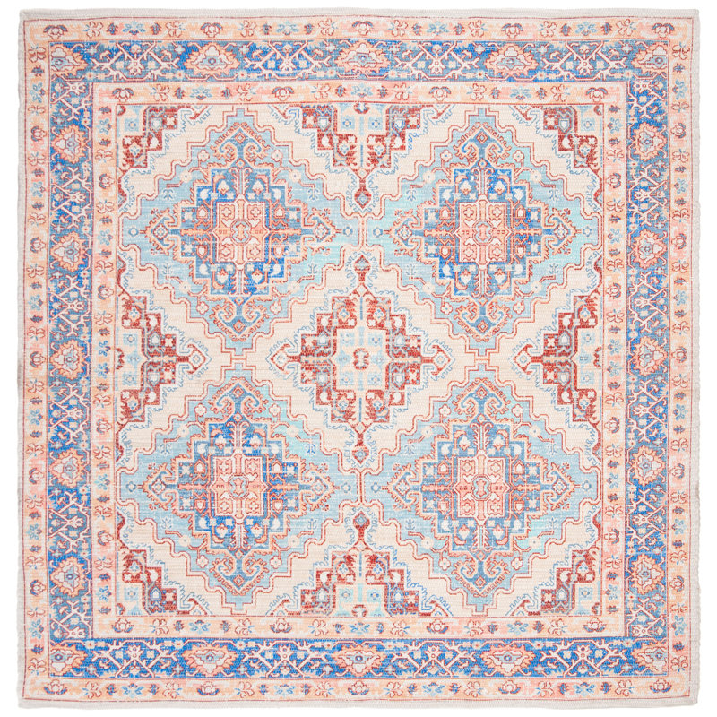 Joppatowne Hand Loomed Performance Oriental Rug, Square 6'