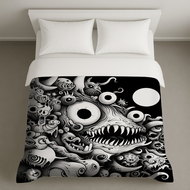 Housse de couette Monsters Bedding Fantasy Gothic, Grand lit