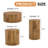 Ensemble de tables basses modernes et minimalistes de trois tables basses en MDF à motif de marbre. La table cylindrique avec son motif peut être facilement intégrée dans une variété de styles d'intérieur.