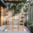 Teak Wood Bar Set Including Square Bistro Bar Table And Abacho Barstools-109480872-109480871