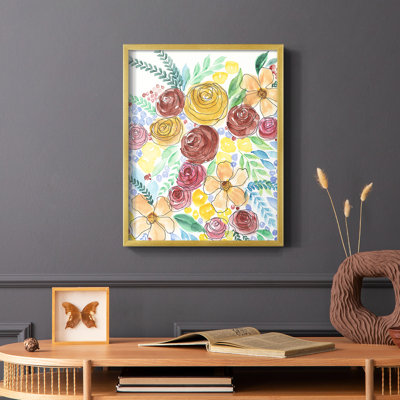 Flower Carousel II Framed Print - Solid Wood