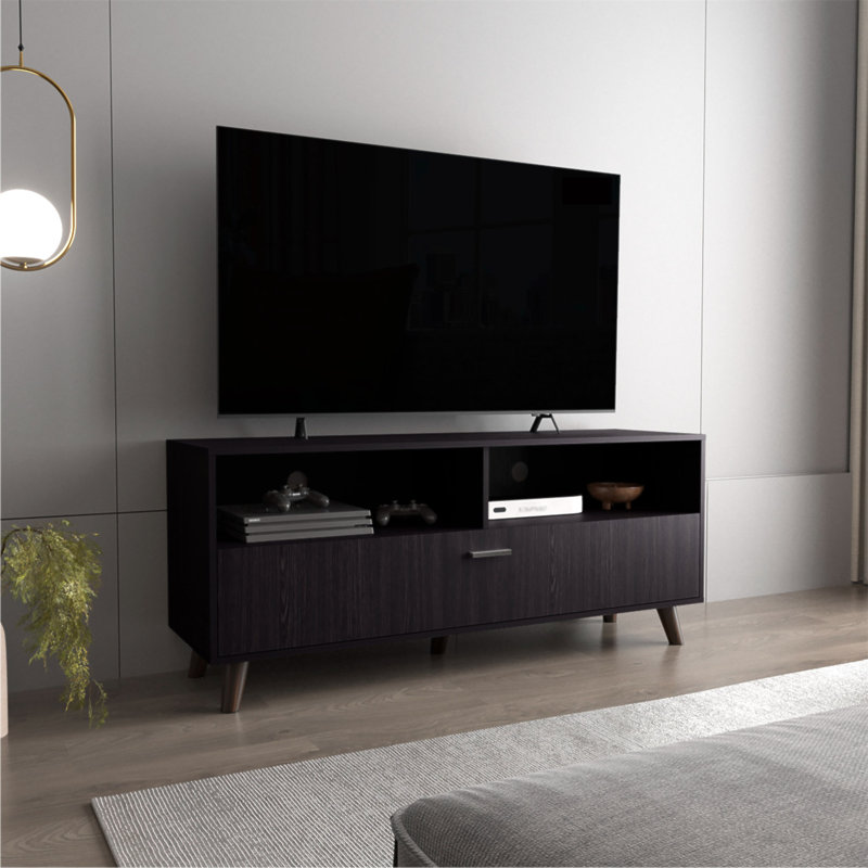 Meuble télé, 1 porte, 2 tablettes Wengue