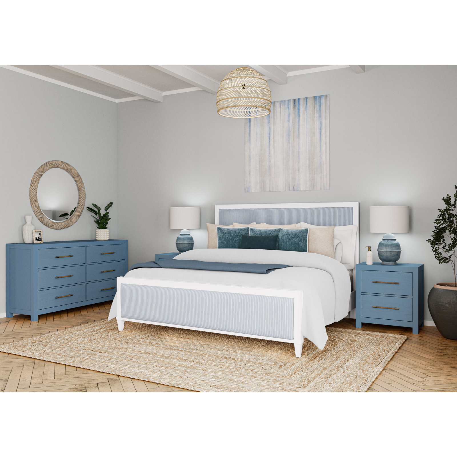 Lana 2-Piece Bedroom Set, Blue