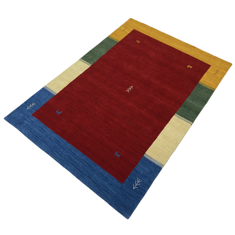 Hand Woven Red Indoor Rug, Rectangular 140 x 200cm