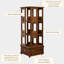 Bibliothèque rotative en bois massif Nut-Brown