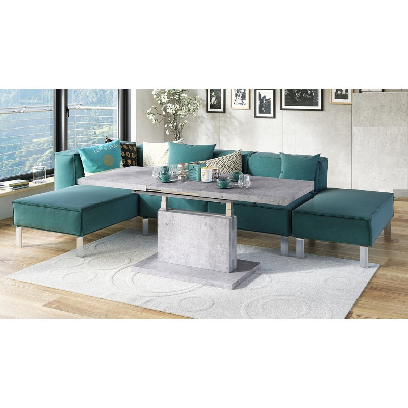 Aston Pedestal Coffee Table, Concrete
