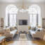 Bradrick 6 - Light Modern White Glass Globe Chandelier