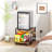 Mini Fridge Stand With Large Storage Wheels Socket Mini Fridge Table Mini Fridge Cabinet With 220 LBS Capacity With Charging Station