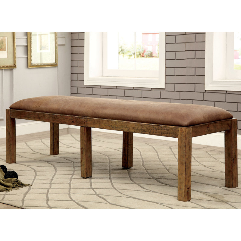 Wilfred Faux Leather Upholstered Bench