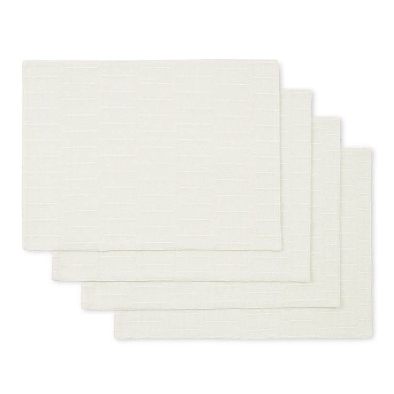 Ensemble de 4 napperons réversibles en nid d'abeilles Martha Stewart, 13 po x 17,5 po, Beige