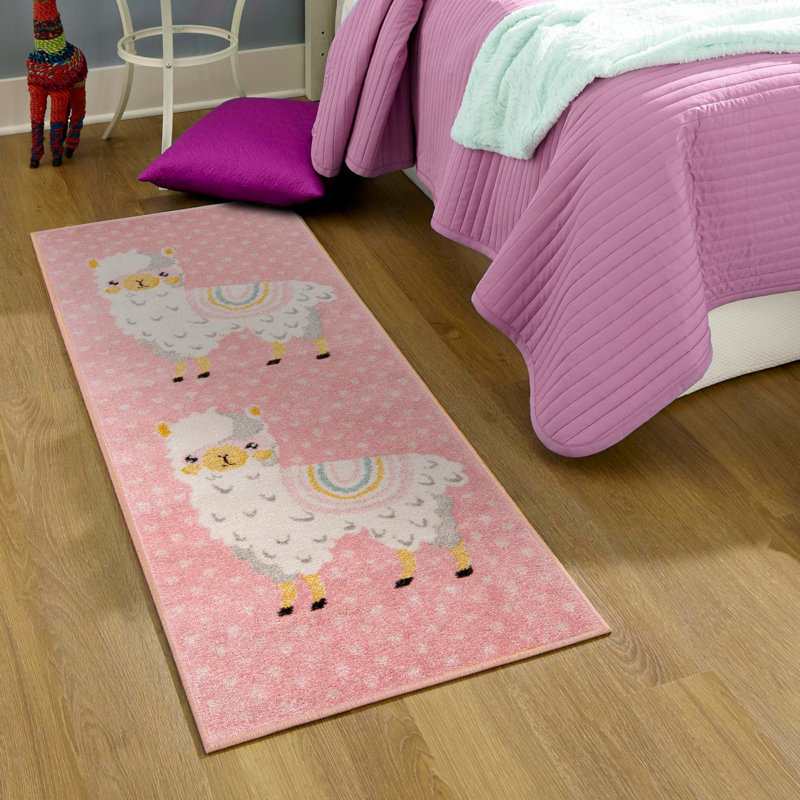 Tapis Whimsy, Tapis de couloir 2 pi 2 po x 6 pi, Rose