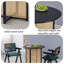 Table ronde noire en bois massif