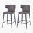 Counter Height Upholstered Bar Stools with Wing back and Metal Footrest