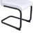 Modern Faux Leather Dining Chairs Set of 2, Glam Upholstered Side Chairs with Bow Legs, Retro Kitchen Chairs with Alligator Pattern (White, Black Spray-painted Leg )-1776176144-1776176159