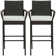 Bahoque Polyethylene (PE) Wicker Outdoor 29.5'' Bar Stool with Cushion