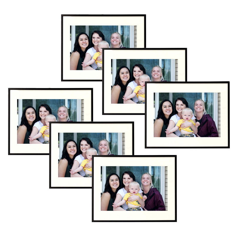 Cadre photo Ariaan, Argent, 8 po x 10 po, 6 cadres