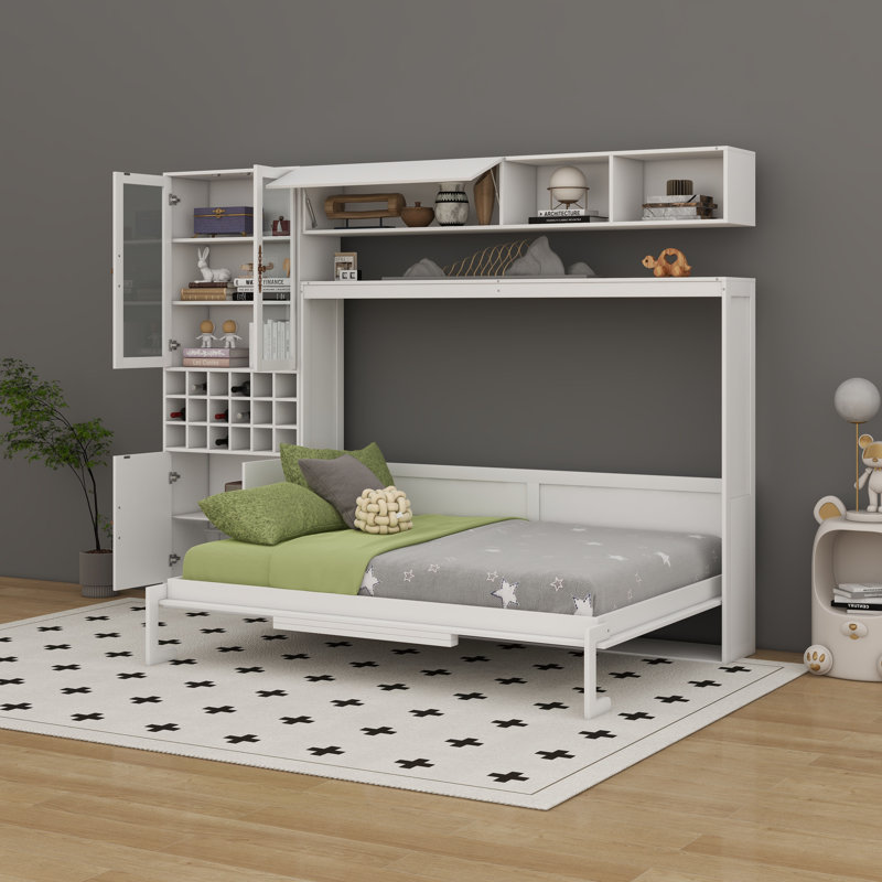 Lit escamotable avec canapé Murphy, Blanc