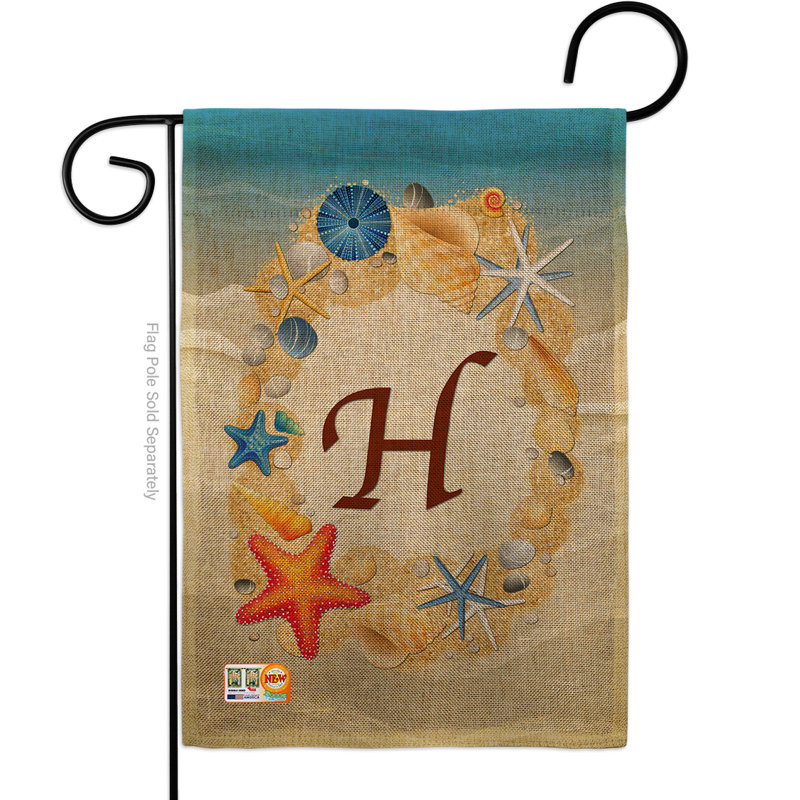 En toile jute à 2 côtés 19 po x l 13 po summer beach drapeau de jardin, H